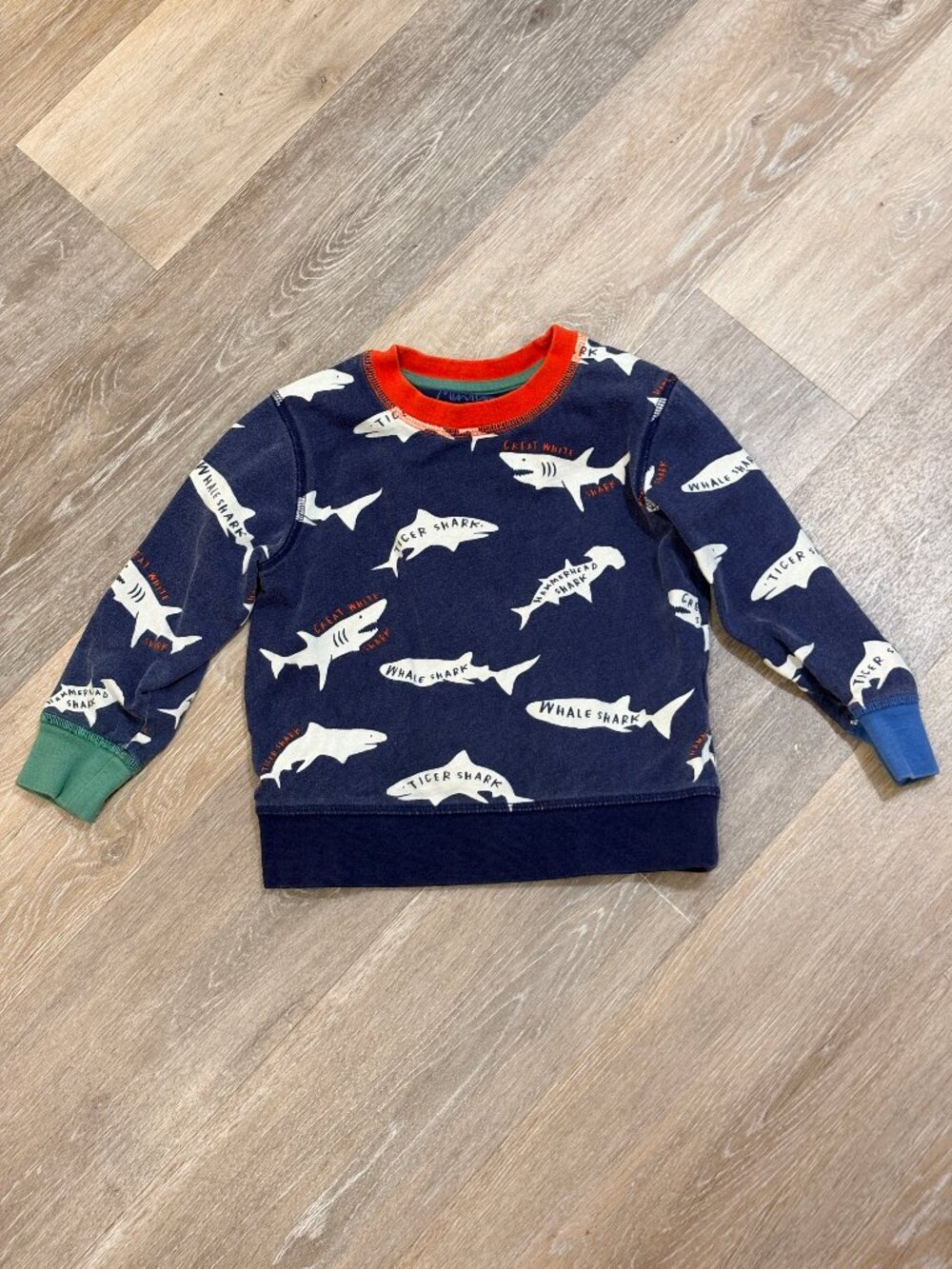 Mini Boden shark sweatshirt